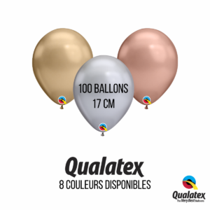 100 Ballons 17cm Chrome – Qualatex