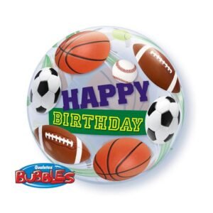 Ballon Bubble “Happy Birthday” Sport balls 56cm – Qualatex