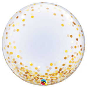 Ballon Bubble 60cm Confettis or – Qualatex