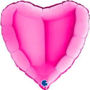 Ballon alu Coeur Magenta 45cm