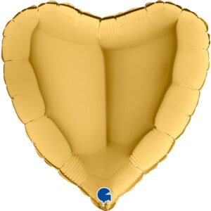 Ballon alu Coeur Or 45cm