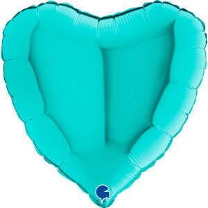 Ballon alu Coeur Tiffany 45cm