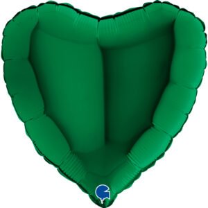 Ballon alu Coeur Vert foncé 45cm