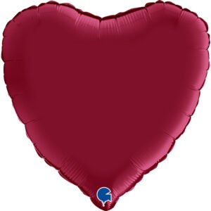 Ballon alu Coeur Cerise satin 45cm