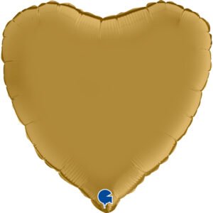 Ballon alu Coeur Gold satin 45cm