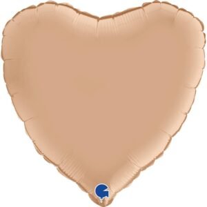 Ballon alu Coeur Nude satin 45cm