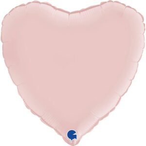 Ballon alu Coeur Rose pastel satin 45cm