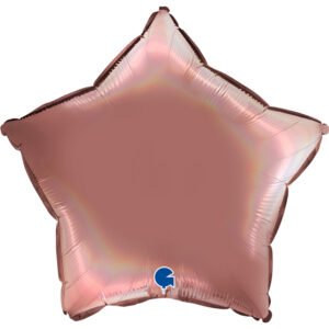 Ballon alu Etoile Rose holographique 46cm