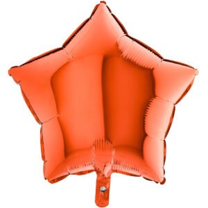 Ballon alu Etoile Orange 46cm