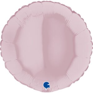 Ballon alu Rond Rose pastel 45cm