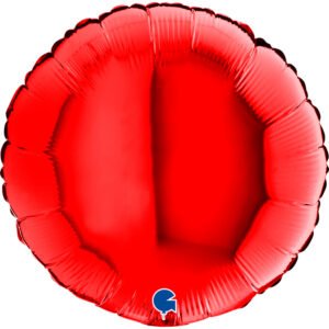 Ballon alu Rond Rouge 45cm