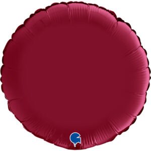 Ballon alu Rond Cerise satin 45cm