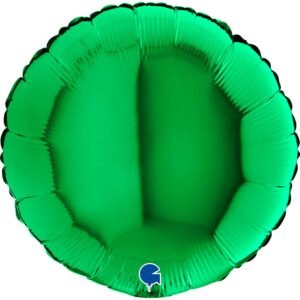 Ballon alu Rond Vert 45cm