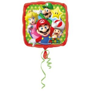 Ballon alu Mario carré 43cm – Amscan