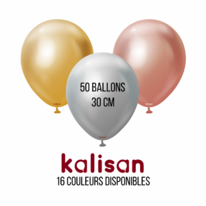 50 Ballons 30cm Chrome – Kalisan