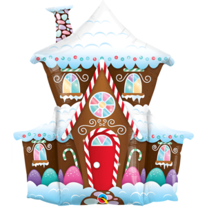 Ballon Alu 93cm Maison en pain d’épice décorée – Qualatex