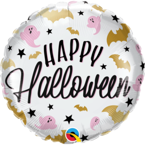 Ballon Alu 45cm Halloween Glam chauves-souris et fantômes – Qualatex