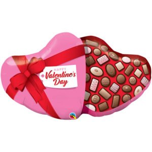 Ballon Alu 99cm Boîte de chocolats pour la Saint Valentin – Qualatex