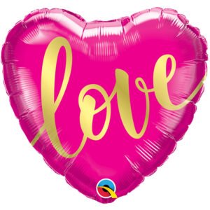 Ballon Alu 45cm « Love » Doré – Qualatex
