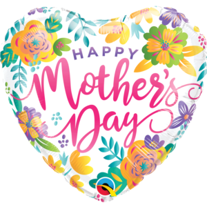 Ballon Alu 45cm « Happy Mother’s Day » Fleurs de printemps – Qualatex