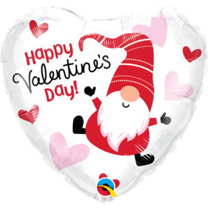 Ballon Alu 45cm ‘Happy Valentine’s Day » Gnome – Qualatex