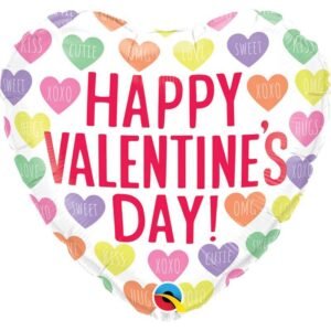 Ballon Alu 45cm « Happy Valentine’s Day » Candy – Qualatex