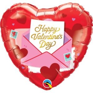 Ballon Alu 45cm « Happy Valentine’s Day » Lettre d’amour  – Qualatex