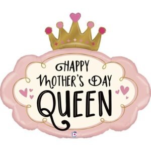 Ballon alu 94cm « Happy Mother’s Day Queen » Couronne – Grabo