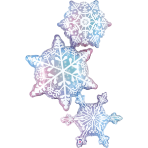 Ballon Alu 125cm Trio de flocons de neige – Grabo