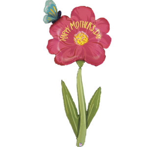 Ballon alu 152cm « Happy mother’s day » Fleur  – Grabo