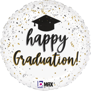Ballon Alu 45cm « Happy Graduation ! » Confettis – Grabo
