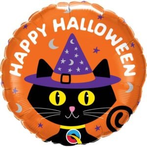 Ballon Alu 45cm Halloween Chat Chapeau – Qualatex