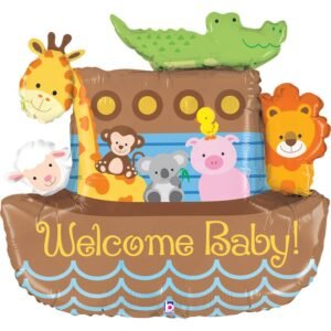 Ballon Alu 94cm « Welcome Baby » Arche de Noé – Grabo