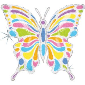 Ballon Alu 83cm Papillon Pastel – Grabo
