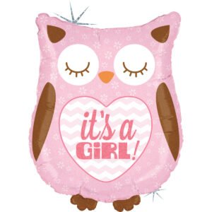 Ballon Alu 66cm « It’s a girl ! »  Hibou – Grabo