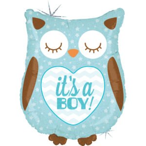 Ballon Alu 66cm « It’s a boy ! » Hibou – Grabo