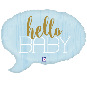 Ballon Alu 61cm « Hello Baby » Bleu – Grabo