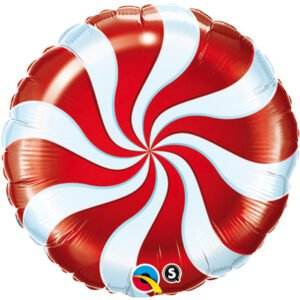 Ballon Alu 45cm Candy Swirl Rouge – Qualatex