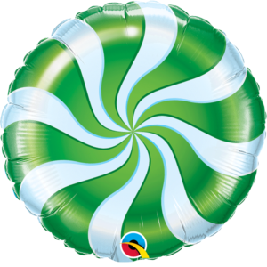 Ballon Alu 45cm Candy Swirl Vert – Qualatex