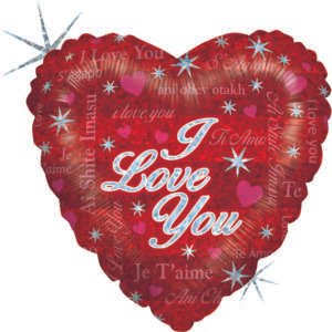Ballon Alu 45cm « I Love You » Pétillant – Grabo