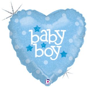 Ballon Alu 45cm « Baby Boy » cœur – Grabo