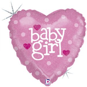 Ballon Alu 45cm « Baby Girl » Coeur – Grabo