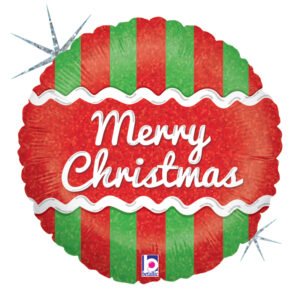 Ballon Alu 45cm « Merry Christmas » holographique – Grabo