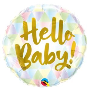 Ballon Alu 45cm « Hello Baby » – Qualatex