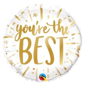 Ballon Alu 45cm « You’re The Best » Doré – Qualatex