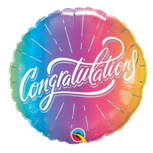 Ballon Alu 45cm « Congratulations » Ombre – Qualatex