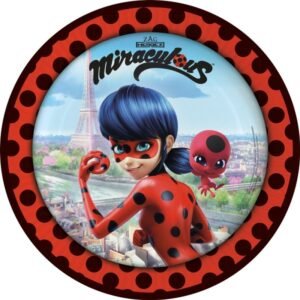 8 Assiettes Rondes Miraculous LadyBug – Amscan