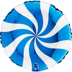 Ballon Alu 45cm Swirly White & Blue – Grabo