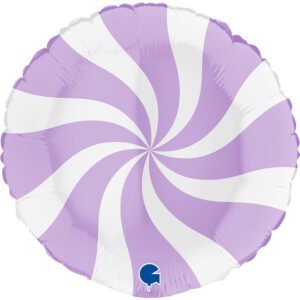 Ballon Alu 45cm Swirly White & Matte Lilac – Grabo