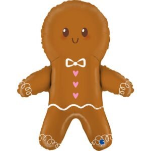 Ballon Alu 74cm Bonhomme en Pain d’épice– Grabo